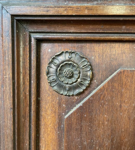 Ensemble de pièces de boiserie et bibliothèque de style Empire en acajou et bronze-5