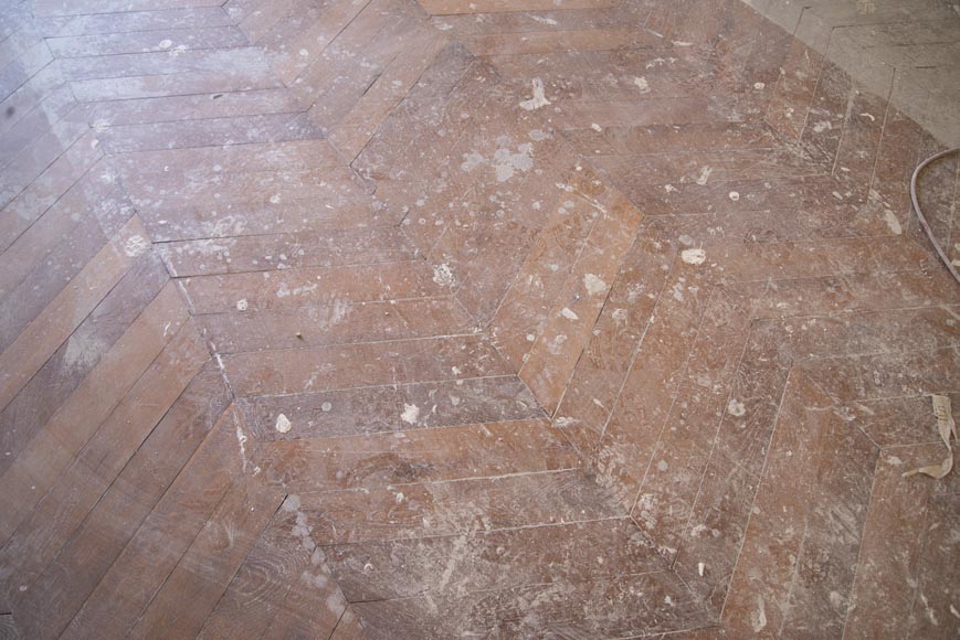 Lot de 18 m2 de parquet ancien Point de Hongrie en chêne-3