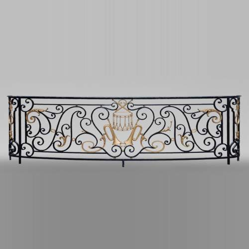 Balcon ancien Napoléon III aux attributs de musique