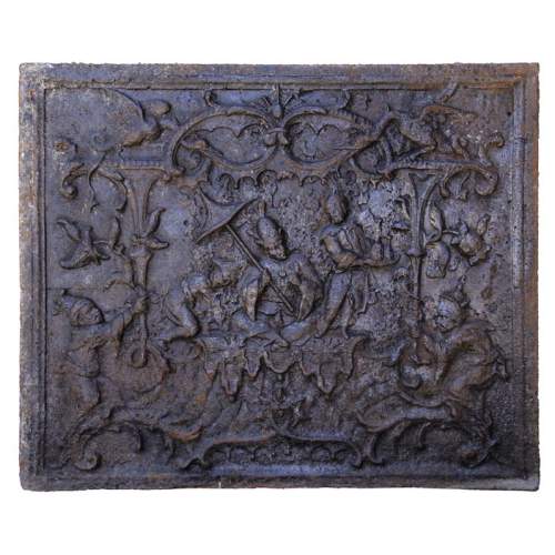Plaque de cheminée du XVIIIe siècle à décor d'une chinoiserie