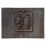 Grande plaque de cheminée du XVIIIe siècle à décor de double armoiries