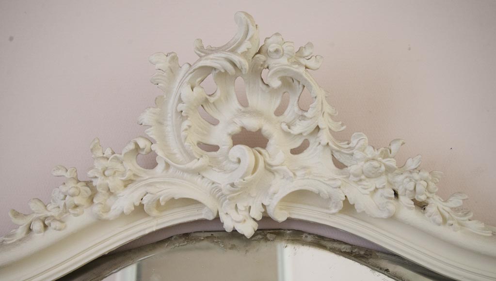 Trumeau ancien de style Louis XV sculpté d'une belle coquille ajourée-1