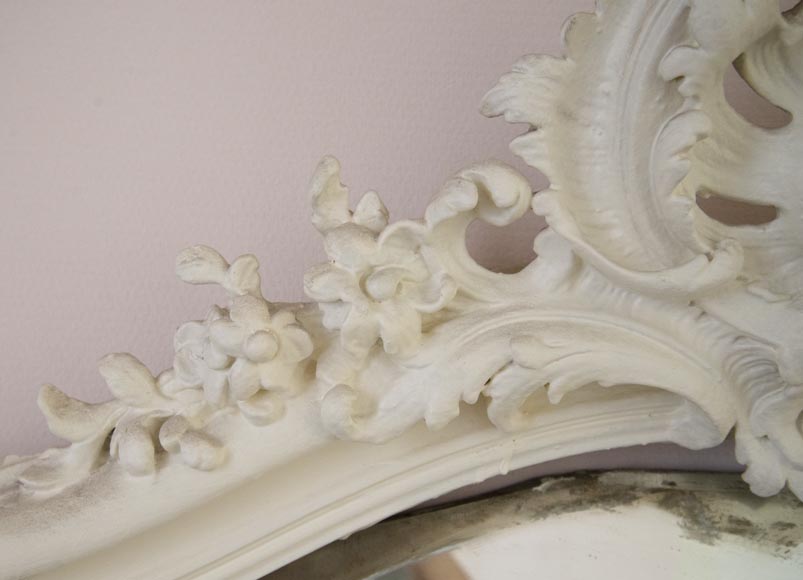 Trumeau ancien de style Louis XV sculpté d'une belle coquille ajourée-3