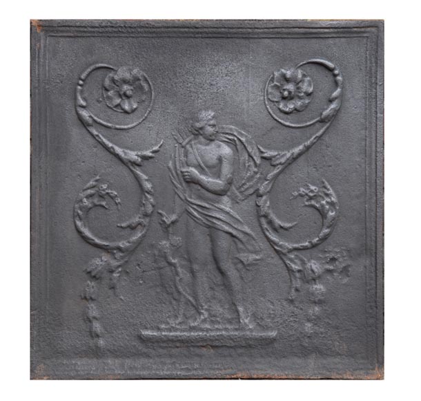 Plaque de cheminée figurant Diane, XIXe siècle-0