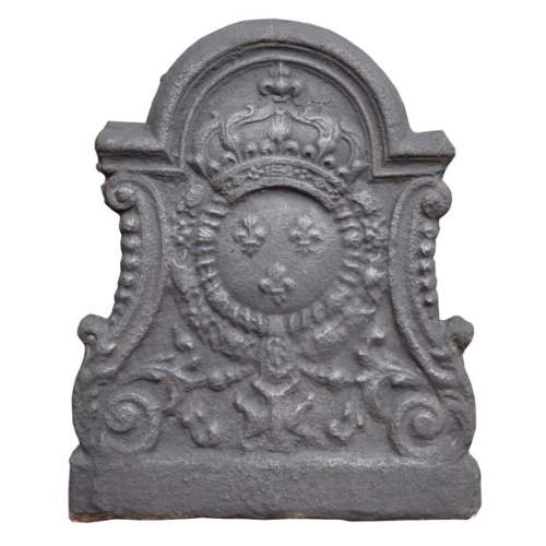 Plaque de cheminée d’époque Louis XV aux armes de France