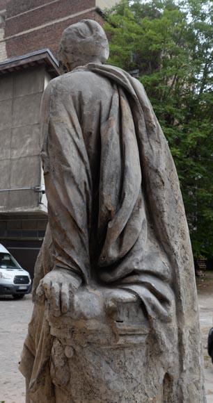 École française,Très grande sculpture en pierre d’une allégorie féminine, Fin du XVIIIe siècle-10