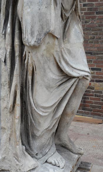 École française,Très grande sculpture en pierre d’une allégorie féminine, Fin du XVIIIe siècle-14