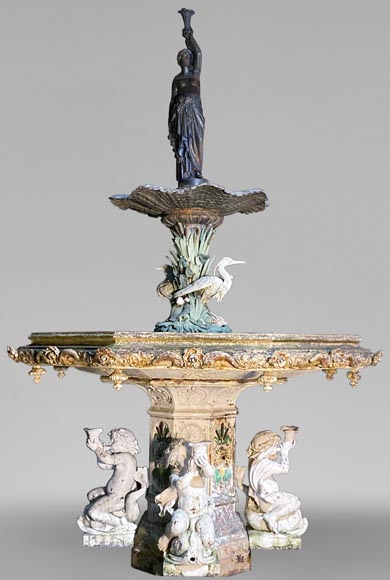 Fonderie du VAL D’OSNE - Exceptionnelle fontaine de style Renaissance Modèle présenté à l’Exposition Universelle de 1851-0