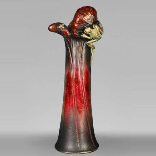 Eduard Stellmacher pour Amphora, Vase à la grenouille, vers 1900