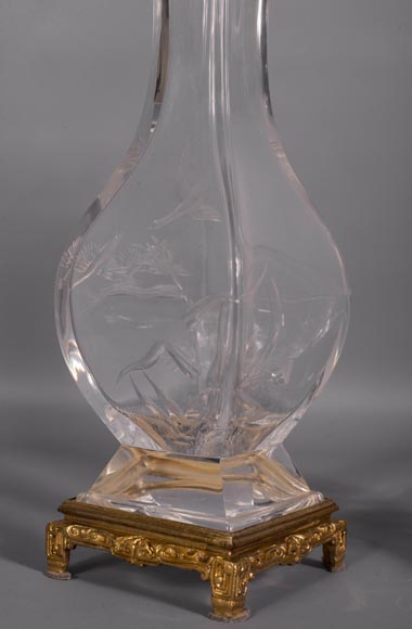 Paire de vases en cristal de Baccarat à décor japonisant-3