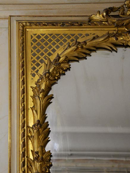 Trumeau ancien doré de style Louis XV-3