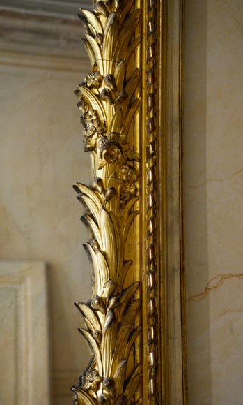 Trumeau ancien doré de style Louis XV-4