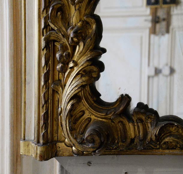 Trumeau ancien doré de style Louis XV-5