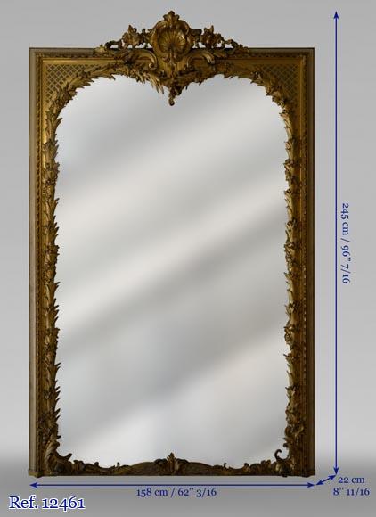 Trumeau ancien doré de style Louis XV-7