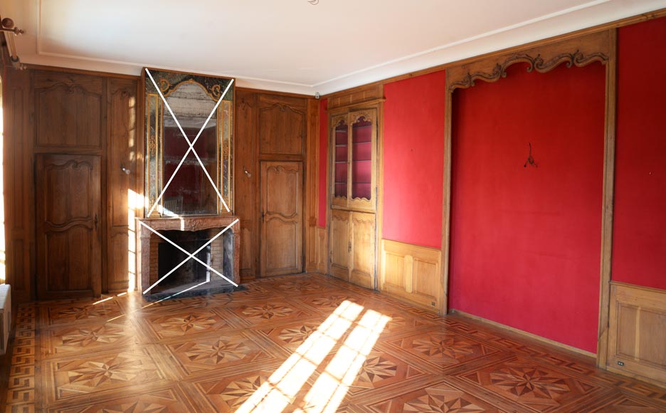 Boiserie en chêne composée d’éléments du XVIIIe siècle Pièce de boiseries