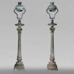Importante paire de candélabres en bronze, 1868