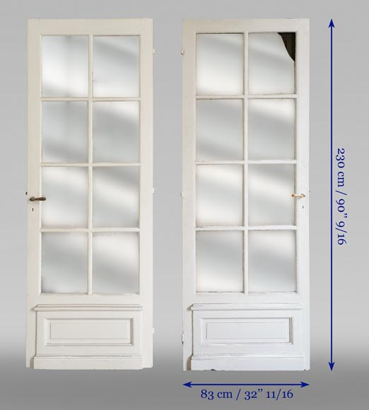 Paire de portes simples à miroirs, fin du XIXe siècle-11