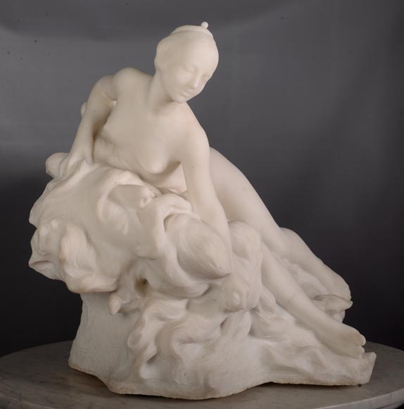 Félix Soulès, « Un Rêve » en marbre blanc de Carrare, vers 1894-4