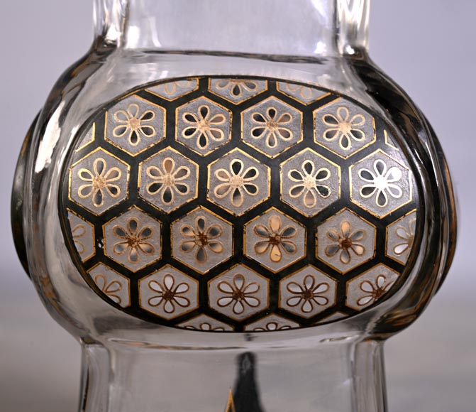 Escalier de CRISTAL, vase balustre sur socle en bronze et paire de vases bambou en cristal Escalier de CRISTAL, vase balustre sur socle en bronze et paire de vases bambou en cristal-20