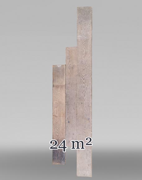 24 mètres carrés de parquet linéaire en chêne 24 mètres carrés de parquet linéaire en chêne -0