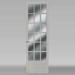 Porte simple à miroirs