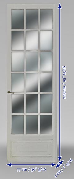 Porte simple à miroirs-5