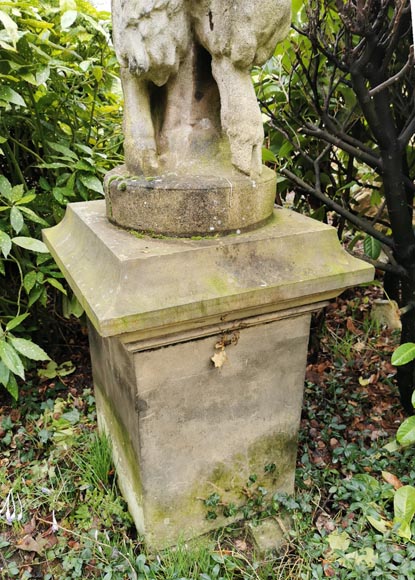 Statue d'un jeune faune musicien en pierre composite, début du XXe siècle-9