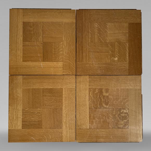 Lot de 35 m² de parquet formé de carrés-0