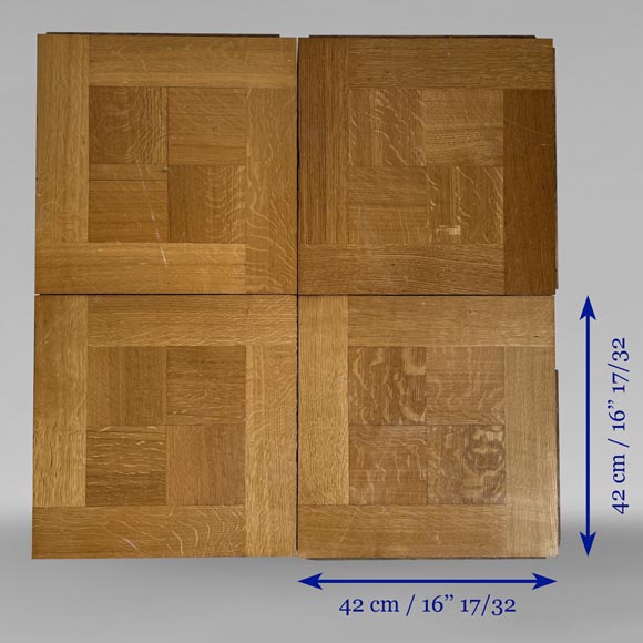 Lot de 35 m² de parquet formé de carrés-5