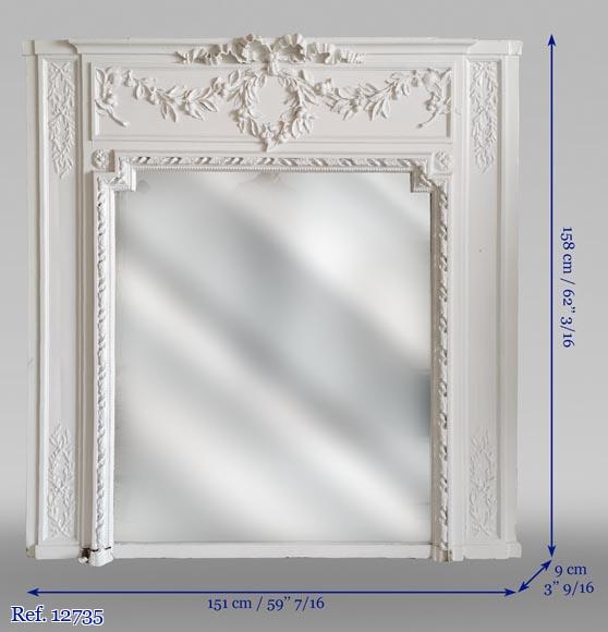 Beau trumeau de style Louis XVI richement orné-7