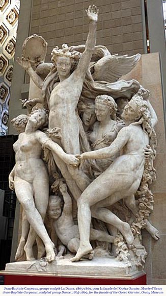 Guglielmo PUGI (1850 - 1915), Buste en marbre blanc de Carrare « Le Génie de la danse » d'après la sculpture de Jean-Baptiste CARPEAUX, vers 1900-1