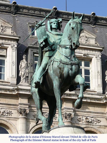 Jean-Antoine IDRAC (1849 – 1884), Maquette en plâtre pour le concours du monument à Étienne MARCEL, 1882-1