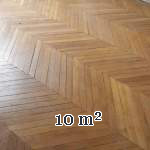 Lot de 10 m² de parquet ancien Point de Hongrie en chêne