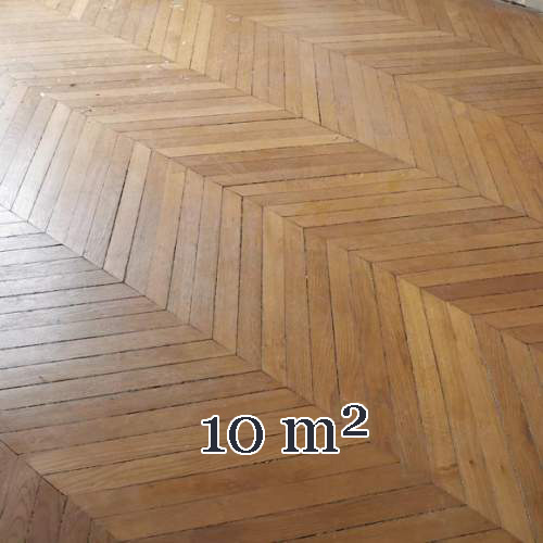 Lot de 10 m² de parquet ancien Point de Hongrie en chêne