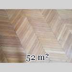 Lot de 52 m² de parquet ancien Point de Hongrie en chêne