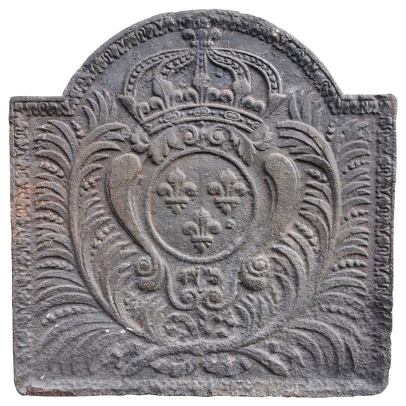 Plaque de cheminée aux Armes de France-0