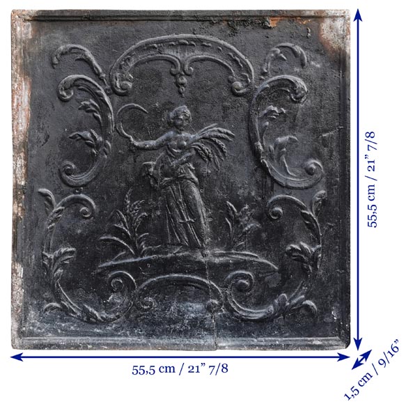 Plaque de cheminée représentant Cérès, déesse de l'agriculture-7