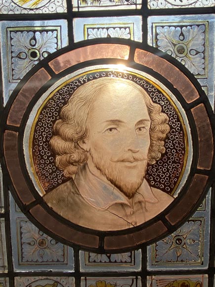 JOHN MOYR SMITH pour COX & SONS (attribué à), Exceptionnel et rare pare-étincelles en vitrail Néo-Gothique, vers 1875-6