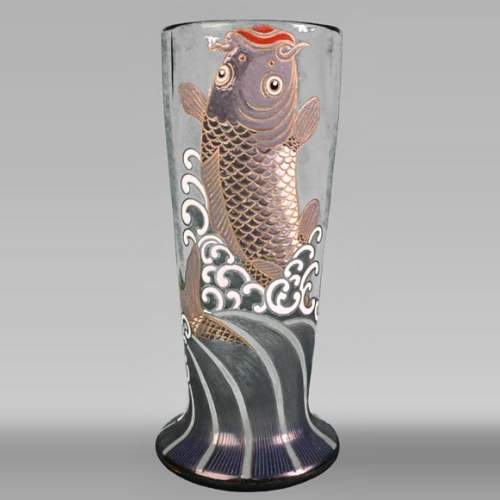 Ernest-Baptiste LÉVEILLÉ (attribué à), Eugène ROUSSEAU (d’après), Vase à la carpe koï, vers 1885-1890