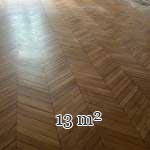 Lot de 13 m² de parquet ancien Point de Hongrie en chêne