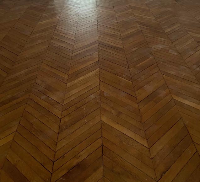 Lot de 13 m² de parquet ancien Point de Hongrie en chêne-3