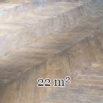 Lot de 22 m² de parquet ancien Point de Hongrie en chêne