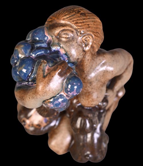 KAI NIELSEN (1882-1924) pour Bing & Grøndahl, garniture de table « Bacchanale » en grès émaillé-13