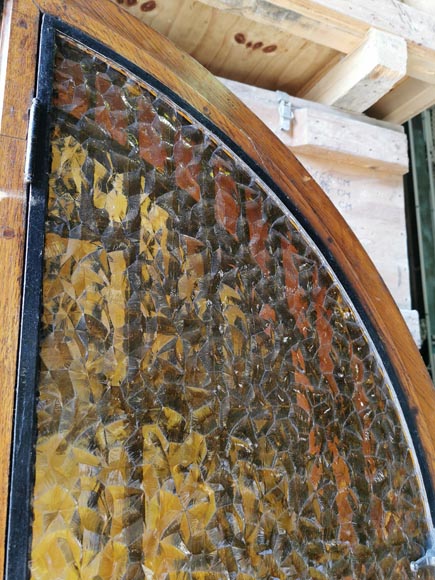 Double porte Art Déco en chêne-1