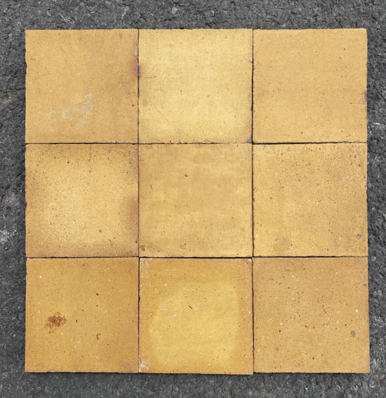 Lot d'environ 15m² de tomettes carrées en terre cuite-0