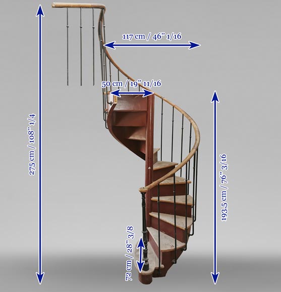 Petit escalier en colimaçon en bois -7