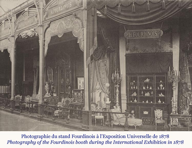 Henri-Auguste Fourdinois, Exceptionnel meuble-coffre à bijoux - Médaille d’or de l’Exposition de 1878-1