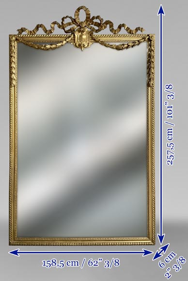 Grand trumeau Napoléon III aux tore et ruban-10