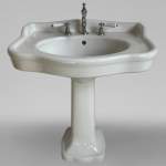 Lavabo en faïence sur pied, fin du XXe siècle