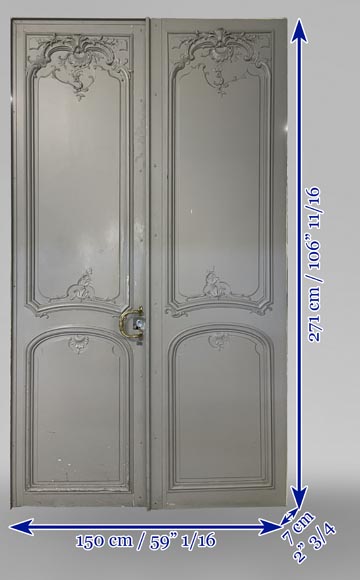 Deux double portes palières de style Louis XV -24